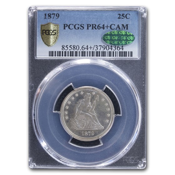 1879 Liberty Seated Quarter PR-64 Cameo+ PCGS CAC 1879 Liberty Seated Quarter PR-64 Cameo+ PCGS CAC